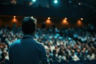 A speaker with microphone in front of audiences.
- (crédito: DINO) A speaker with microphone in front of audiences.
- (crédito: DINO)