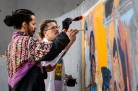 Campos Culturais transforma quadra em arte em Santos Dumont - (crédito: DINO) Campos Culturais transforma quadra em arte em Santos Dumont - (crédito: DINO)